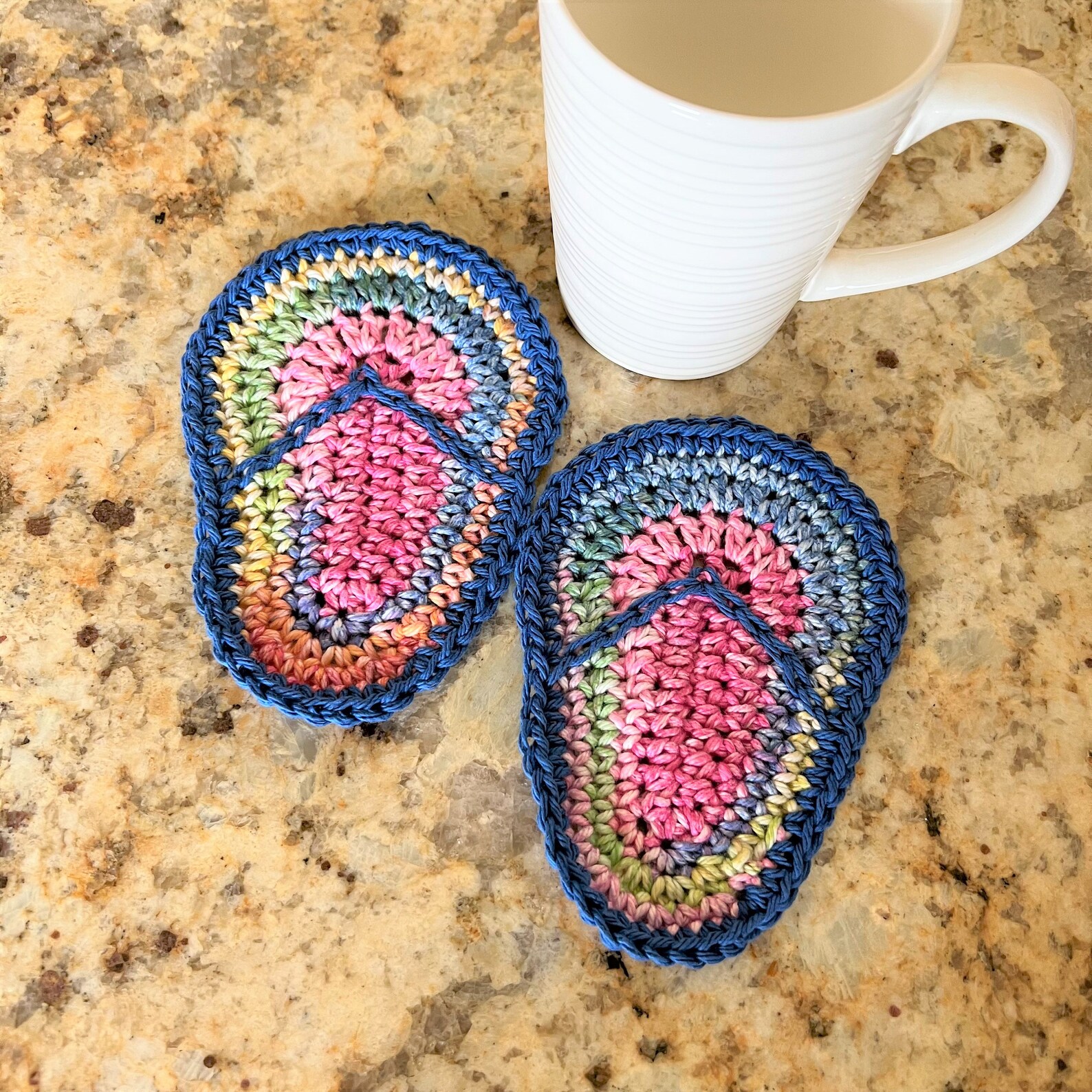 Flip Flop Coasters Set of 2 Coasters Beach Coasters Gift Etsy