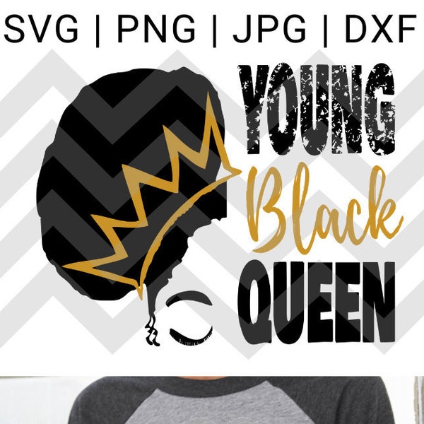 young black queen svg cut file