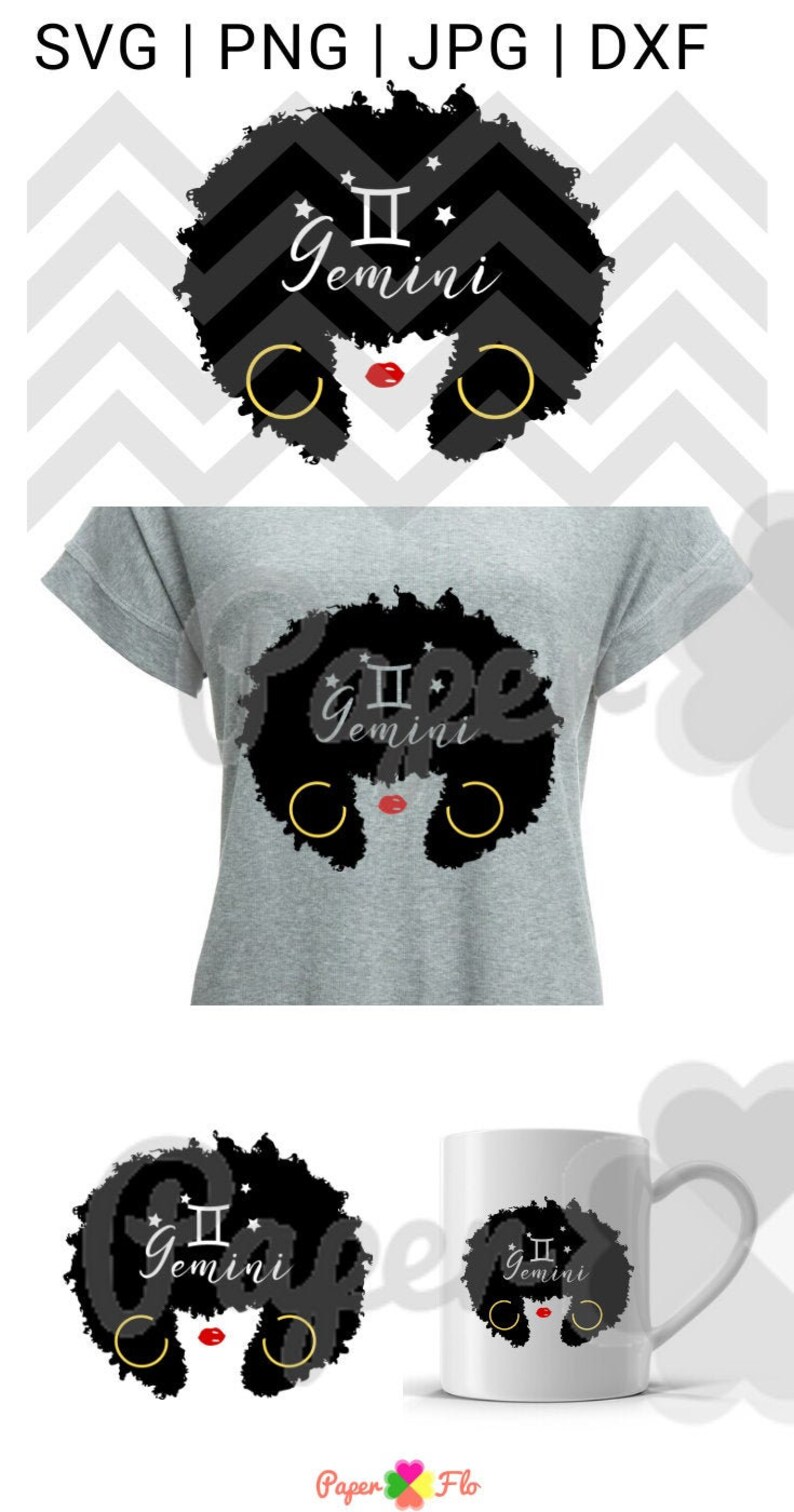 Download Afro svg gemini zodiac sign svg | Etsy
