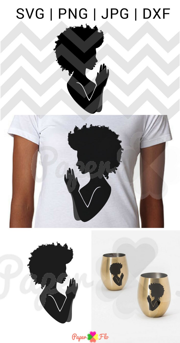 Download Praying woman svg praying hands svg file black woman ...