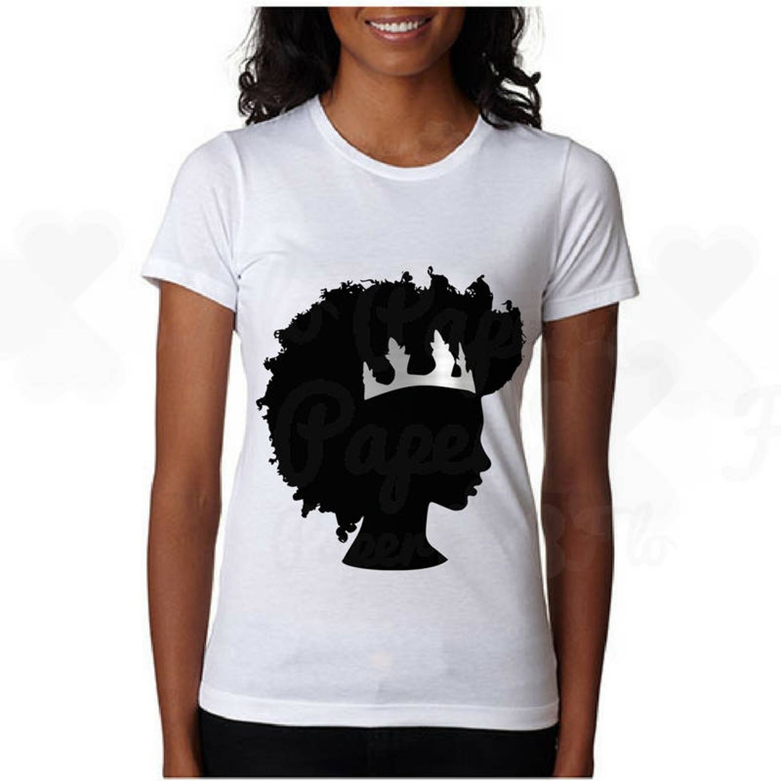 Afro svg silver crown clipart black woman svg black girl | Etsy