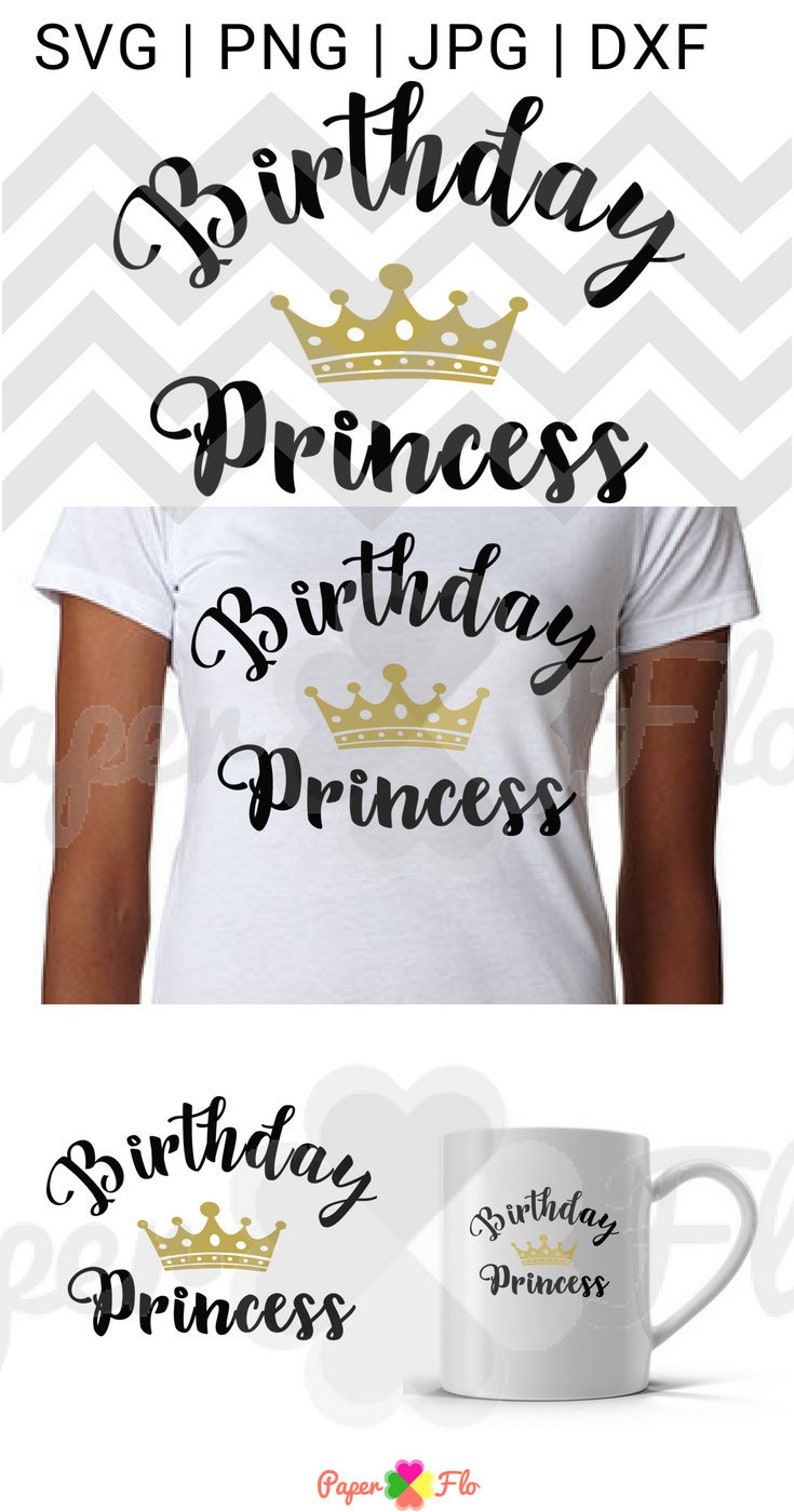 Download Birthday princess crown svg girl cricut cut file quote pdf | Etsy