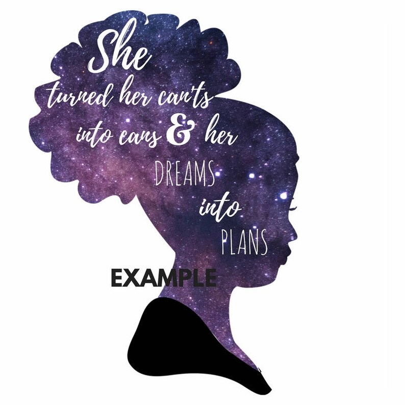 Download African Woman Silhouette SVG Clip Art Afro Puff Natural ...