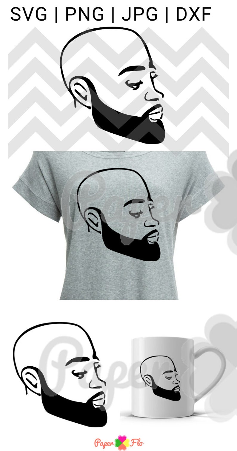 Download Bald bearded man svg cut-file black man svg cutfile ...