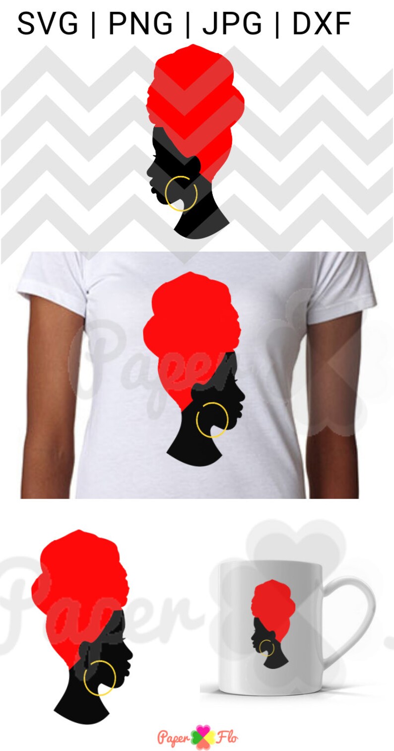 Download SVG of an african american woman in a headwrap clip art of ...