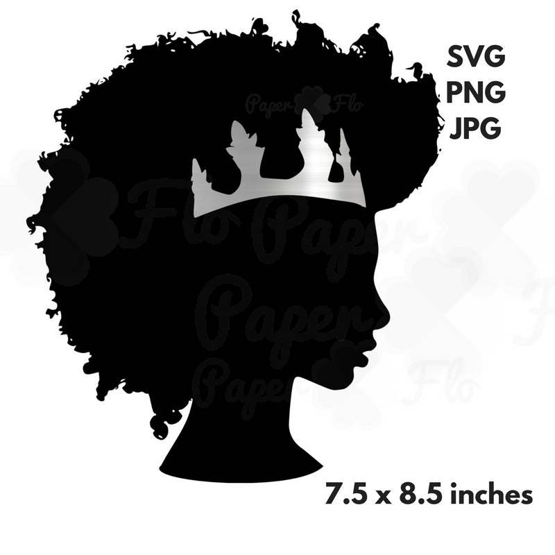 Download afro svg silver crown clipart black woman svg black girl ...
