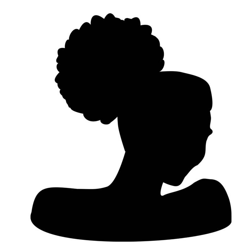 Download Afro Puff Silhouette SVG Clip Art African Woman Natural Curly | Etsy