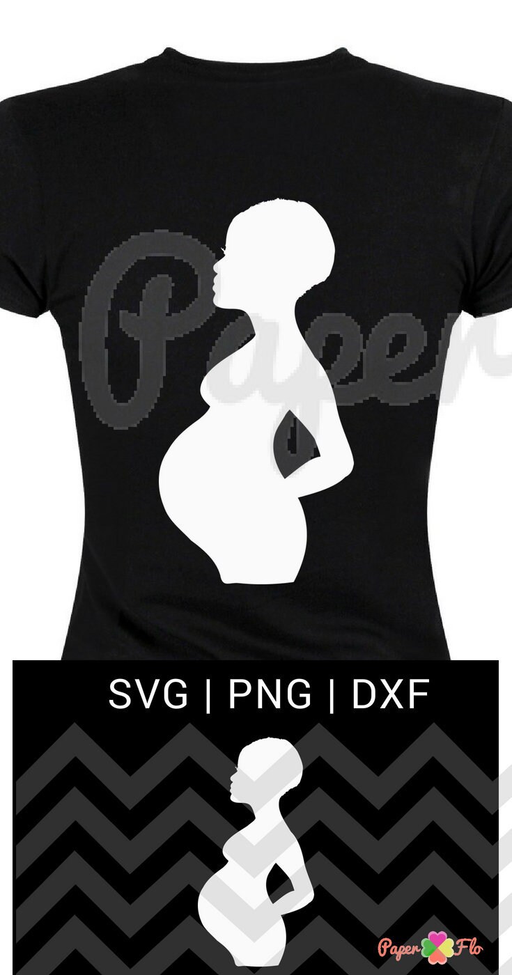 Download Silhouette pregnant woman svg cut file pregnancy baby bump ...