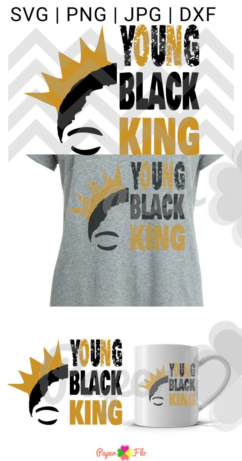 Download Young Black King With Gold Crown Svg Cut File Clip Art Art Collectibles Safarni Org