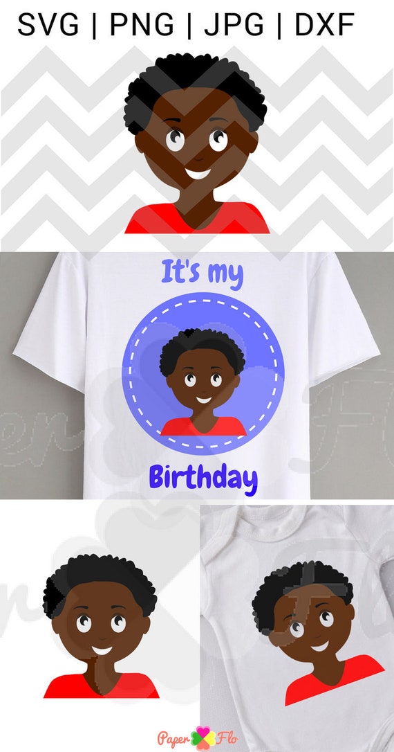 Download Dark Skin Boy Red Shirt Svg Prince Crown Svg Files Black Etsy