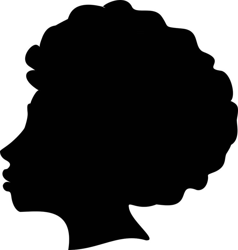Download Afro Silhouette SVG Clip Art Afro Natural Hair PNG Files | Etsy