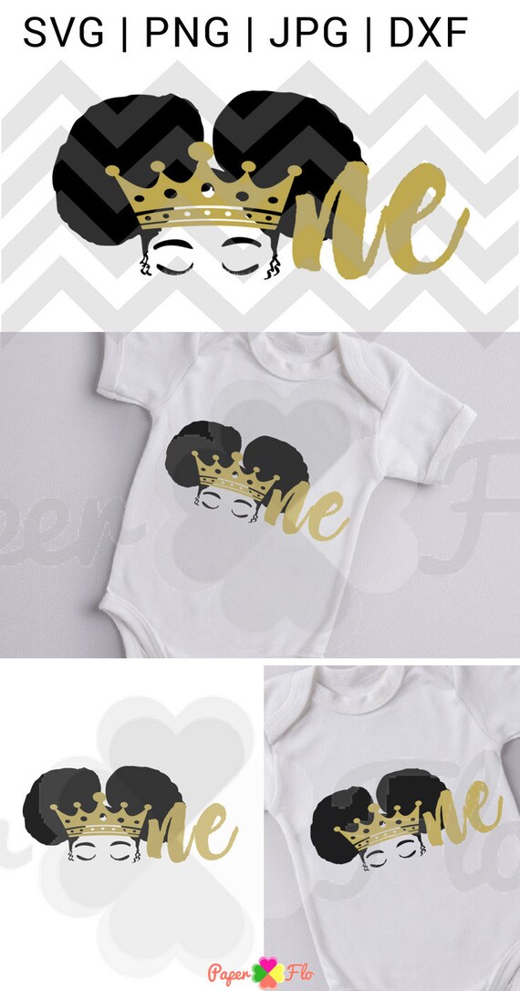 One Birthday Girl Svg Afro Puffs Cut File Natural Hair Svg Etsy