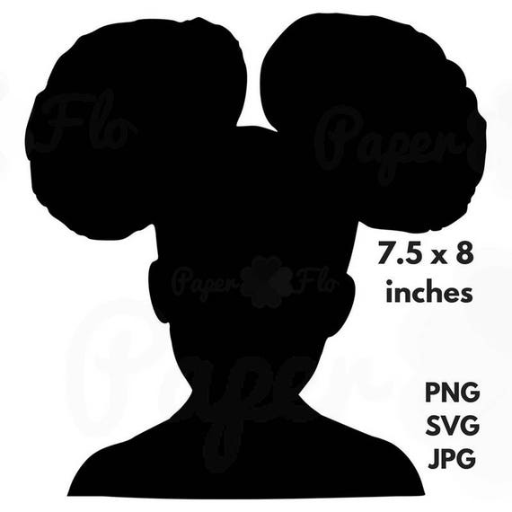 Download Girl afro puffs SVG silhouette clip art Black girl afro ...