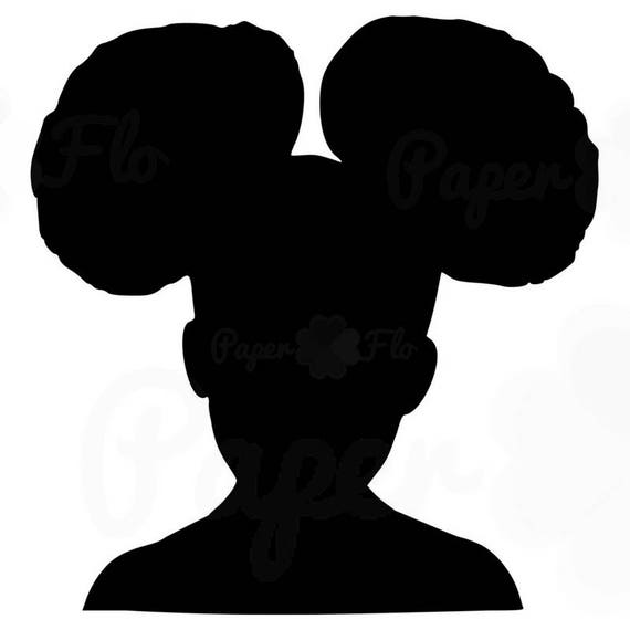 Download Girl afro puffs SVG silhouette clip art Black girl afro ...