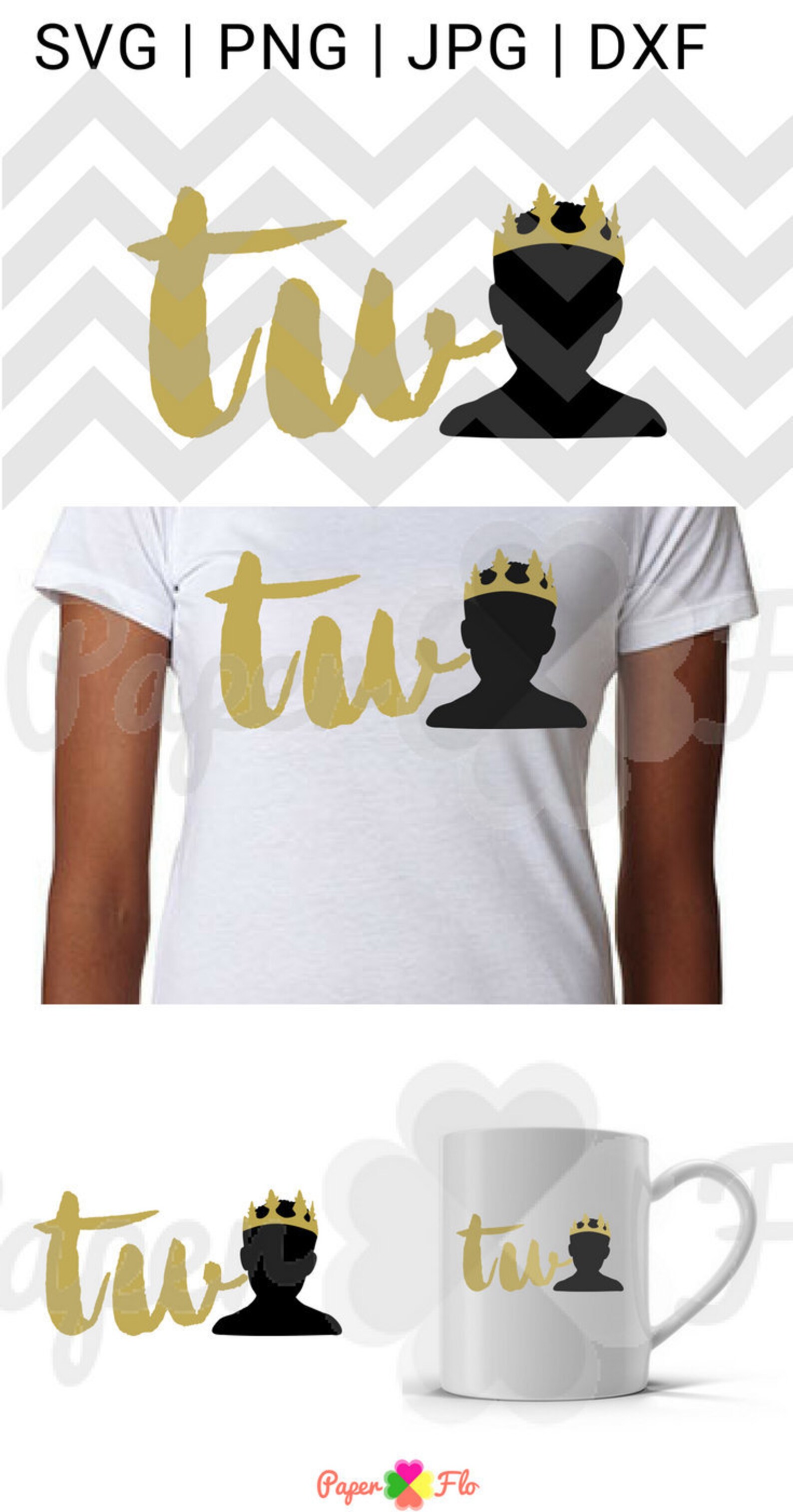 Download Birthday two crown boy SVG cut file JPG file prince crown | Etsy