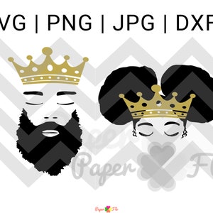 Daddy and daughter crown svg, father daughter svg, daddy and me svg, black dad shirt svg cutting files, king and princess svg, black father image 5