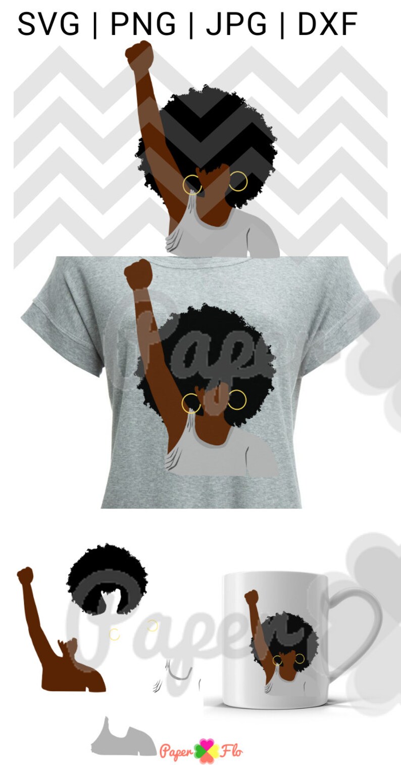 Download Black power fist afro woman svg black woman svg African Woman | Etsy
