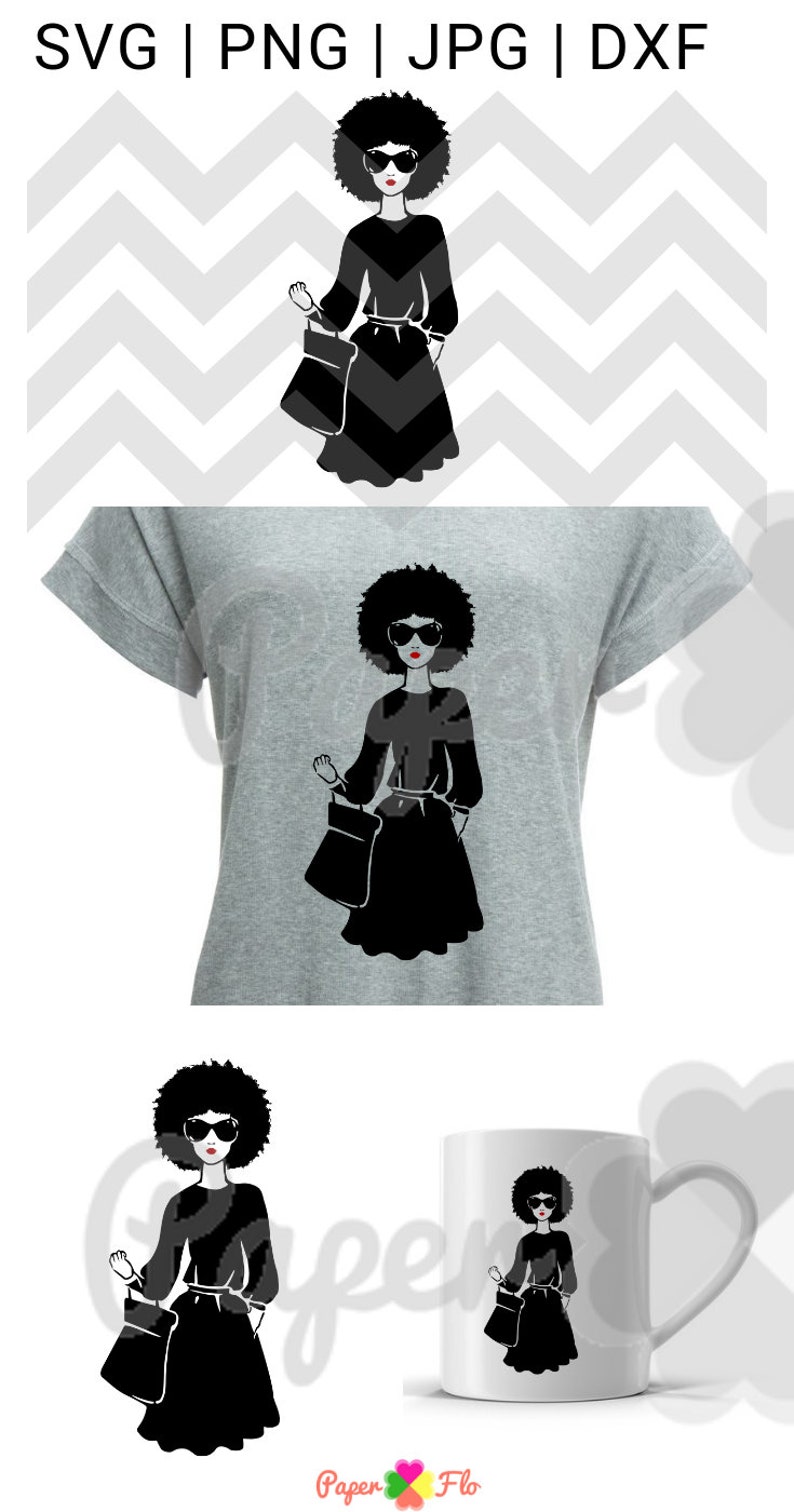 Download Black Woman Boss with Afro SVG cut file | Etsy