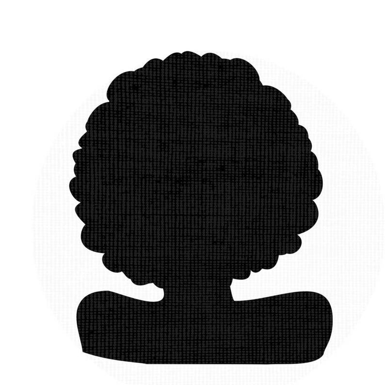 Download Afro SVG Silhouette Clip Art Afro Natural Hair PNG Files | Etsy
