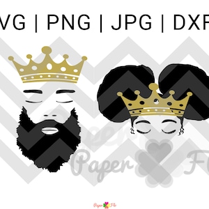 Daddy and daughter crown svg, father daughter svg, daddy and me svg, black dad shirt svg cutting files, king and princess svg, black father image 1