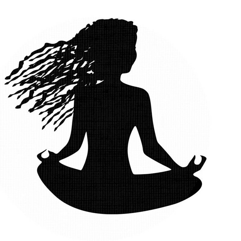 Download Meditation SVG silhouette yoga clip art dreadlocks svg files | Etsy
