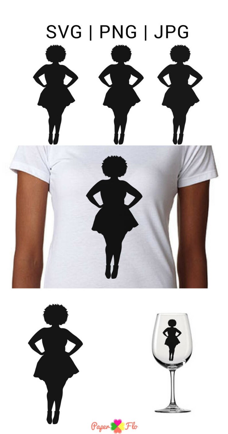 Download Bbw art afro svg blackgirl cut file black woman silhouette ...