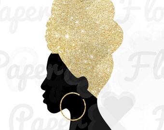 Download headwrap SVG Silhouette clip art black woman head wrap jpg