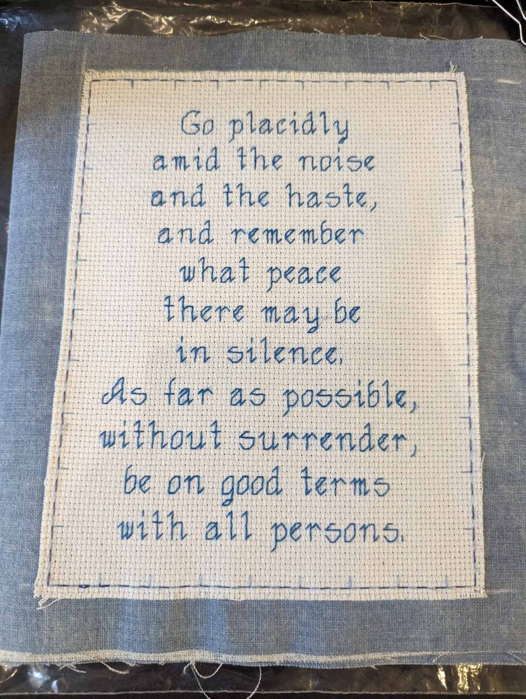 Desiderata Cross Stitch Pattern Desiderata Blackwork Pattern Etsy