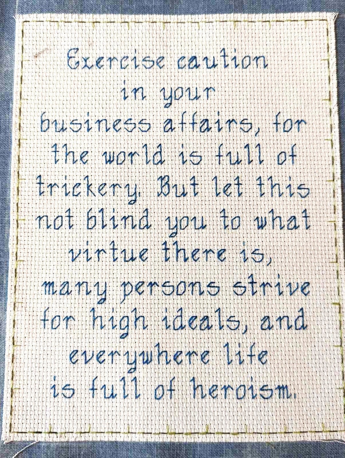 Desiderata Cross Stitch Pattern, Desiderata Blackwork Pattern, Digital