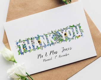 Wedding Thank You Cards | Personalised Thank You Cards