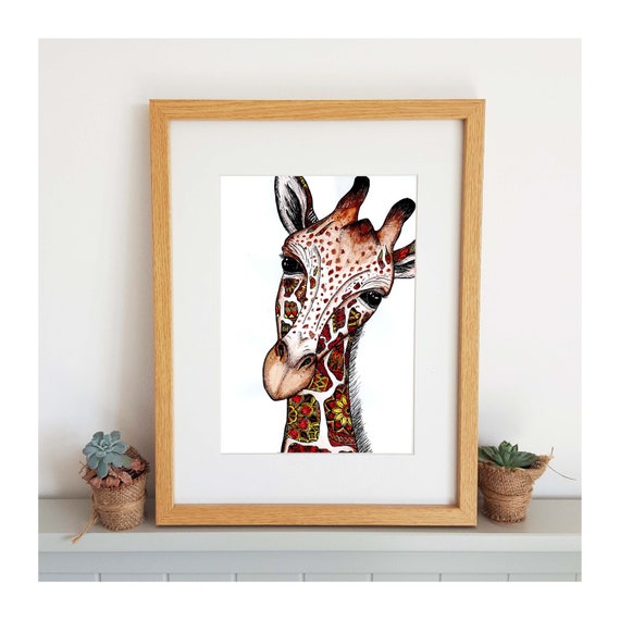 Girafe Couleur Face à Imprimer Format A4
