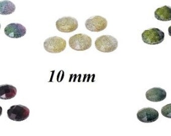 20 cabochons, 10 mm, cabochon, resin,