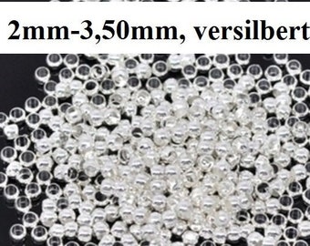 Crimp Beads Crimp Beads Silver Plated 2mm 2.50mm 3mm 3.50mm Beading Wire Bracelet Chain