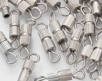 10 / 50 screw clasps, clasp, jewelry clasp, bracelet, chain, metal