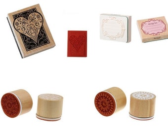 Stamp, wooden stamp, heart,