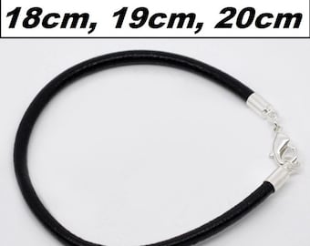 Lederarmband, Rindsleder,18cm, 19 cm, 20cm