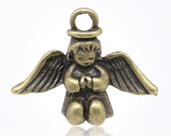 10 Anhänger, Engel,bronze, Beschützer