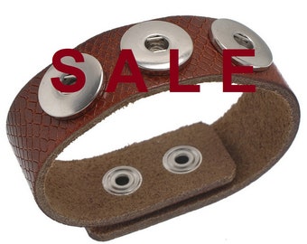 SALE! Armband,Leder,Lederarmband für  Druckknöpfe, Button, Druckknopfbutton