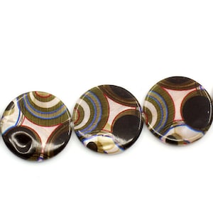 10 pearls, mother-of-pearl, 30 mm, mother-of-pearl beads, mother-of-pearl discs