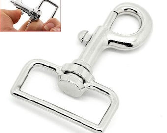 5 key rings with carabiner, key ring, silver