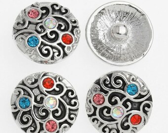 Snap fastener, button, snap fastener, size L, silver