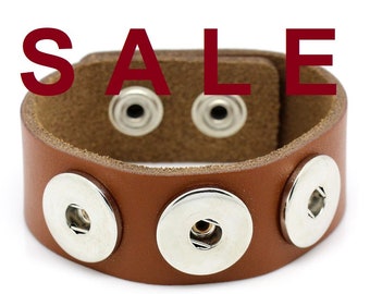 SALE! Armband,Leder,Lederarmband für  Druckknöpfe, Button, Druckknopfbutton