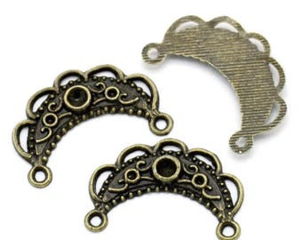 10 connectors, vintage style, centerpiece, bronze