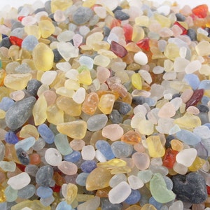 1 bag of tiny tumbled glass mass, sea glass, sea glass