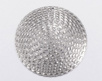 Stainless steel pendant, round, sign, 30 mm, silver
