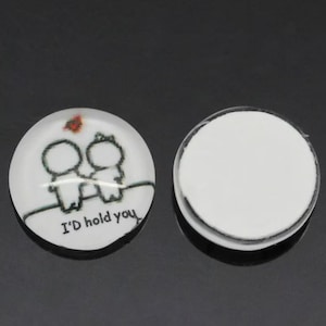 20 cabochon, cabochon in vetro, 10 mm