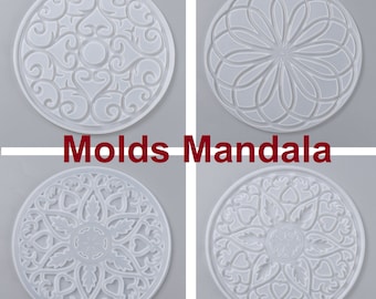 Silicone mold, mandala, coaster, selection