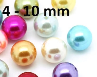 20 - 200 glass beads, pearls, jewelry beads, colorfully mixed,