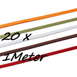 20 m velor ribbon, 20x1 meter, decorative ribbon, mixed colors image 4