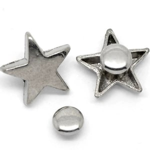 Three Star Rivets 30 Rivets, Star, Stars, Silver, Star Rivets, - Etsy